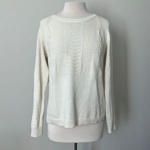 Madewell sweater ivory 100% cotton crewneck